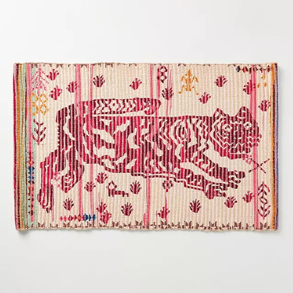 Anthropologie Tiger bathmat - Like New!